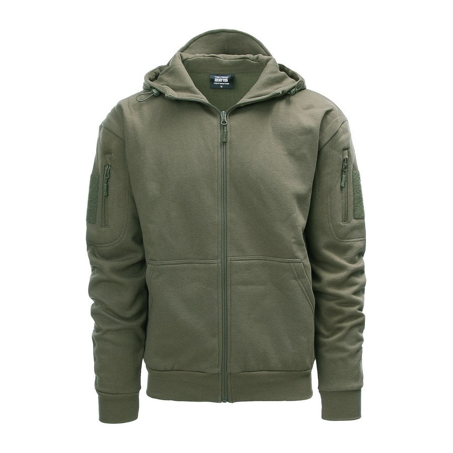 Sudadera TACTICAL TASK FORCE 2215 con capucha, cremallera YKK, bolsillos y paneles VELCRO