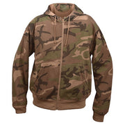 Sudadera WOODAND con cremallera y capucha, forro polar y bolsillos laterales