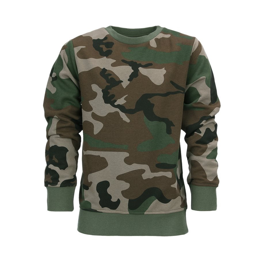 Sudadera infantil WOODLAND - 70% algodón 30% poliéster, puños y bajo elásticos