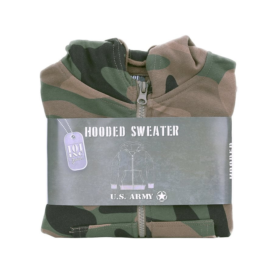 Sudadera infantil con capucha y cremallera estampado WOODLAND de KOSUMO