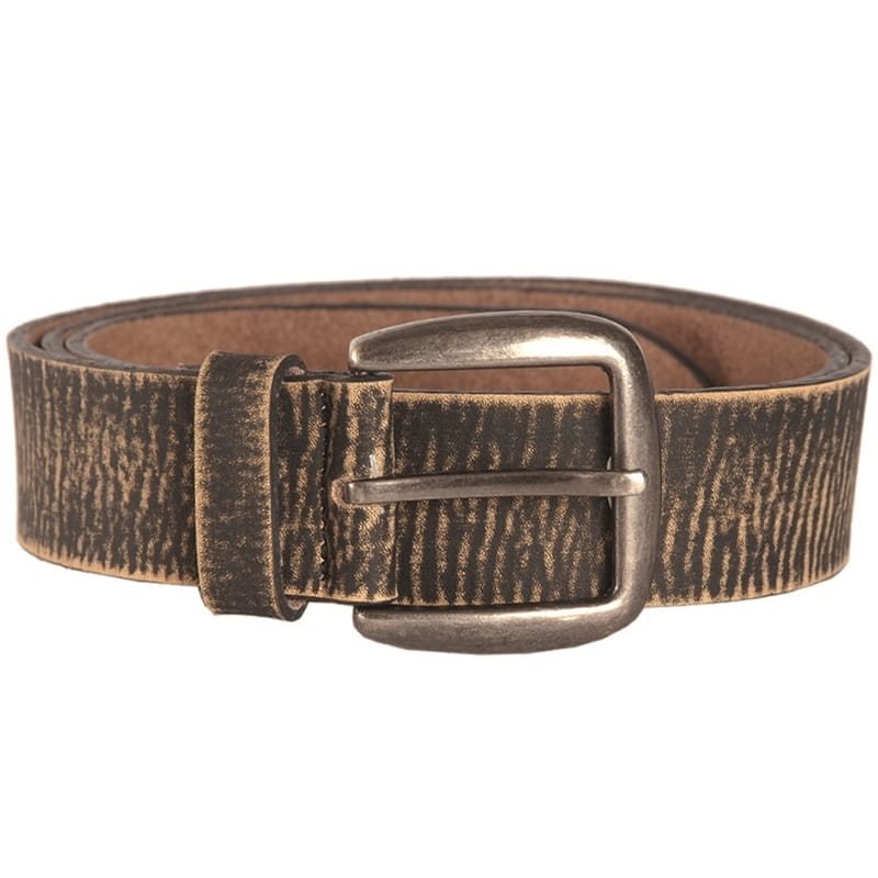 Cinturón para pantalón de cuero forrado Vintage marrón, ancho 40 mm, hebilla metálica
