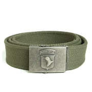 Cinturón AIRBORNE 101 40mm verde con hebilla metálica con emblema 101