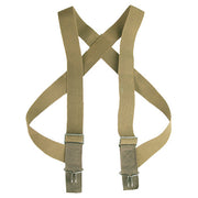 Tirantes estilo US M-1950 khaki con ganchos, cruzados y ajustables, ancho 3,7 cm