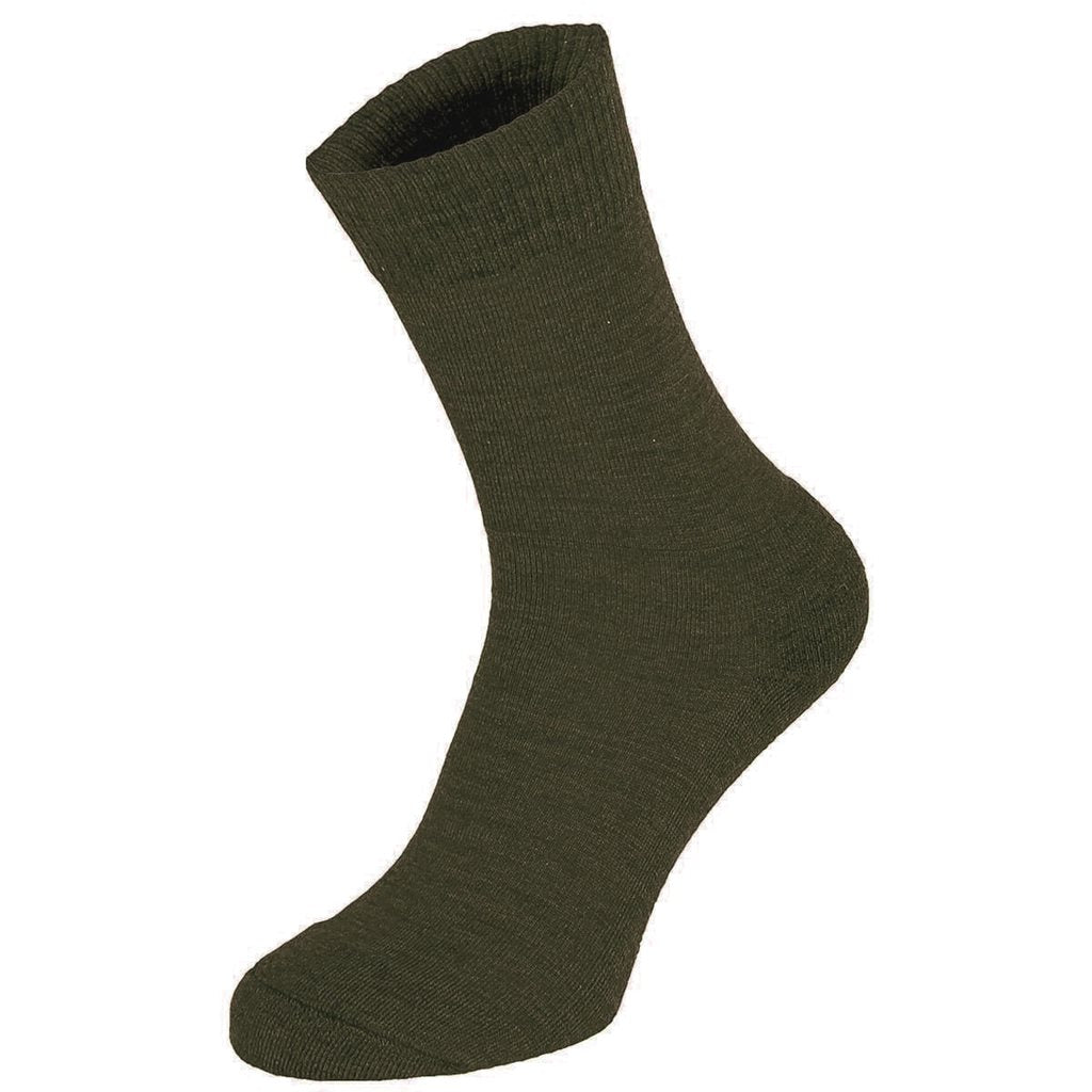 Calcetines verdes Merino con refuerzo en puntera y talón