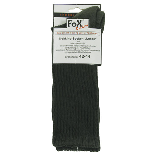 Calcetines trekking FOX LUSEN verdes frotté con sistema de canales para evacuar humedad