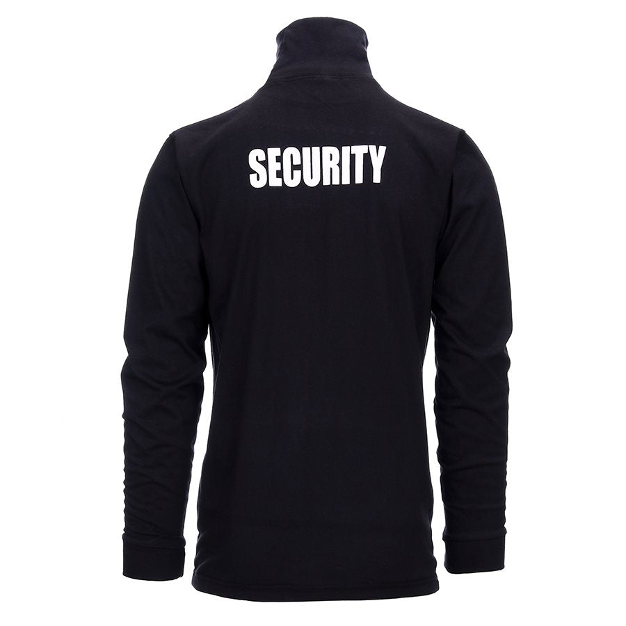 Camiseta SECURITY negra con inscripción en el pecho y en la espalda