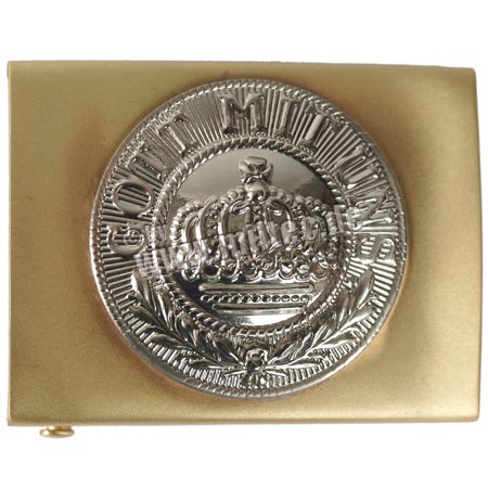 Hebilla metálica para cinturón 'Gott Mit Uns' prusiana para 45 mm