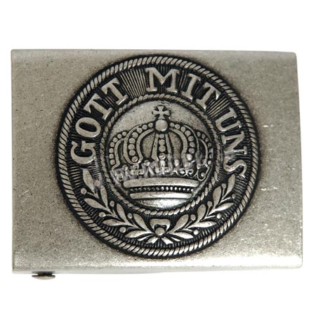 Hebilla metálica para cinturón 'Gott Mit Uns' prusiana para 45 mm