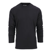 Camiseta funcional Quick Dry negra de manga larga, 100% poliéster