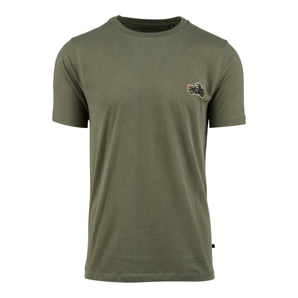 Camiseta Liberator WLA Badge con motivo de motocicleta, 100% algodón