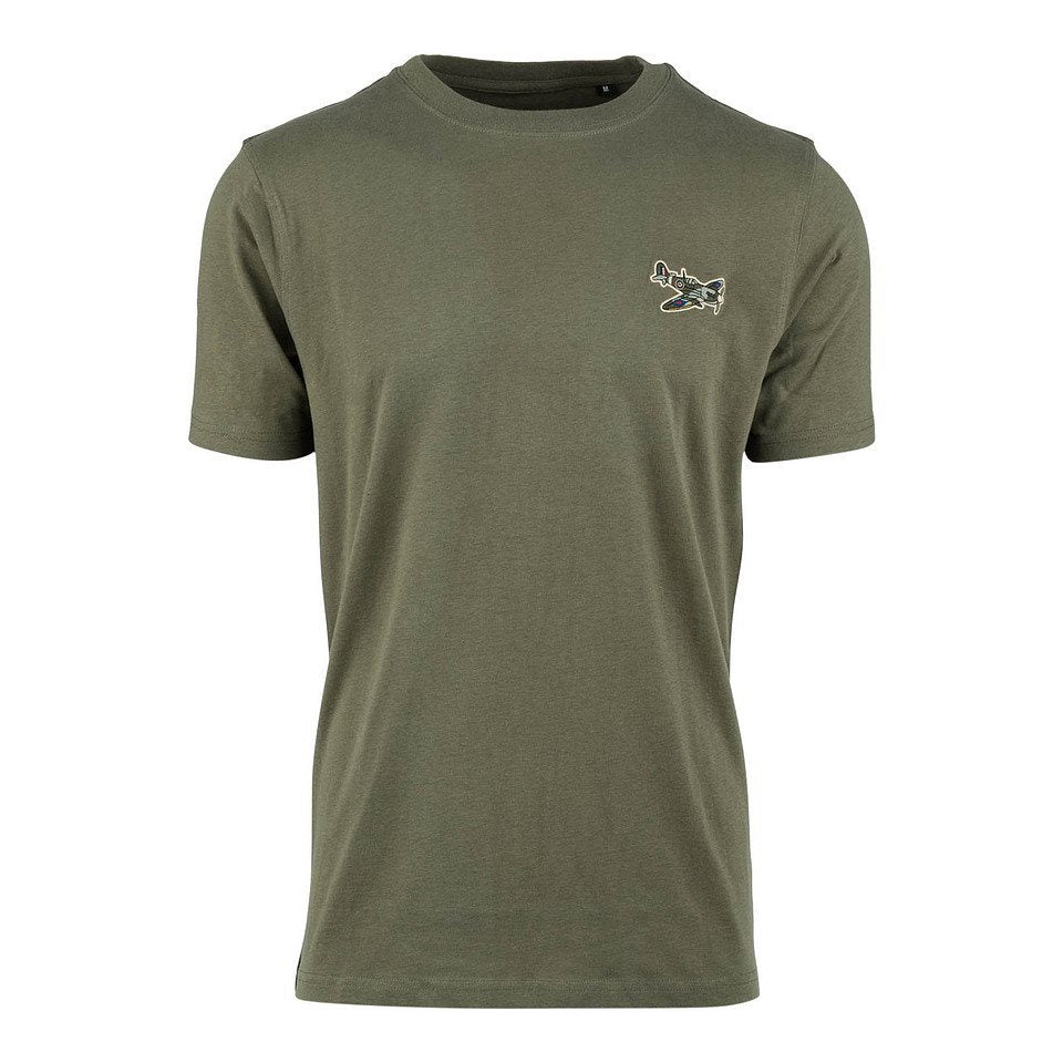 Camiseta con motivo del avión SPITFIRE en la espalda
