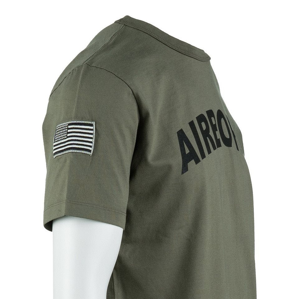 Camiseta AIRBORNE verde con parche 101.ª división en la manga