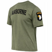 Camiseta AIRBORNE verde con parche 101.ª división en la manga