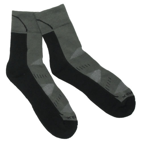 Calcetines FOX ARBER trekking verdes y negros - 40% poliéster COOLMAX, 40% algodon, 17% nylon, 3% spandex