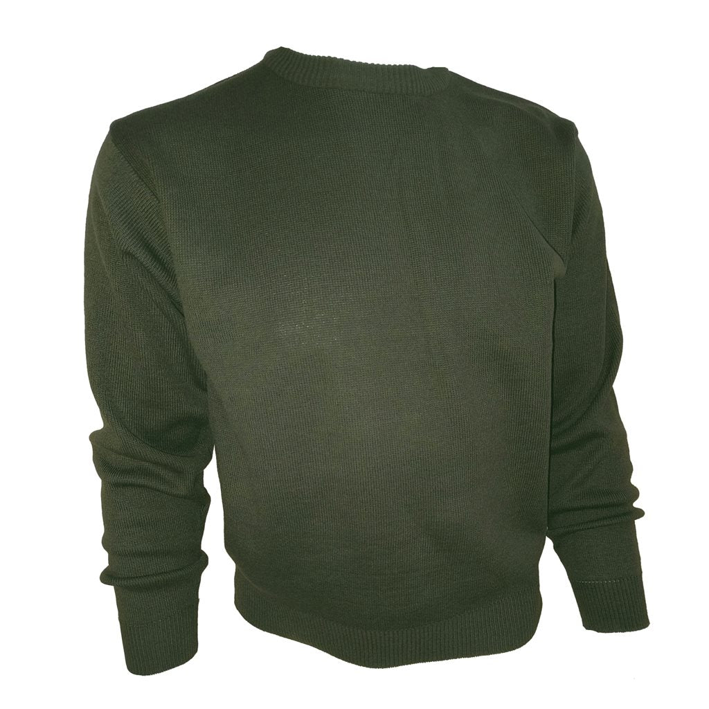 Jersey ROUND de punto fino color verde cazador
