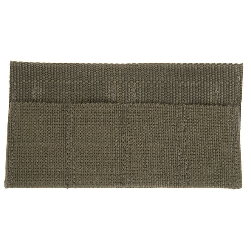 Adaptador BW MOLLE doble verde con dos clips para fijar equipación
