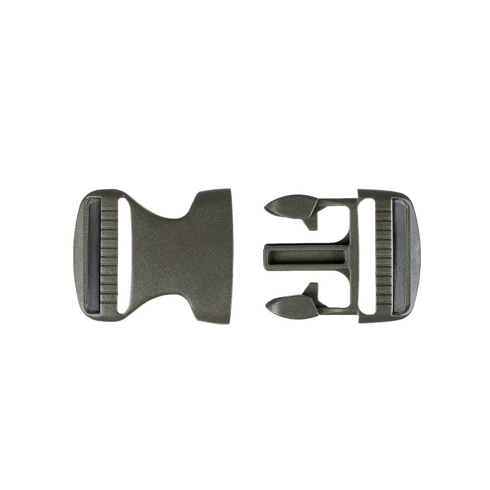 Hebilla plástica de repuesto COYOTE 38 mm, vista frontal, dimensiones 7,3 x 4,5 cm