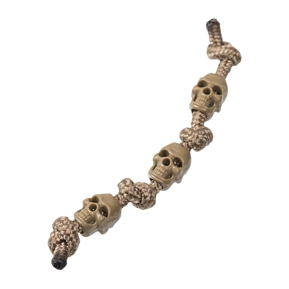 Terminal calavera de plástico verde para cordón, accesorio de aprox. 1,8 cm