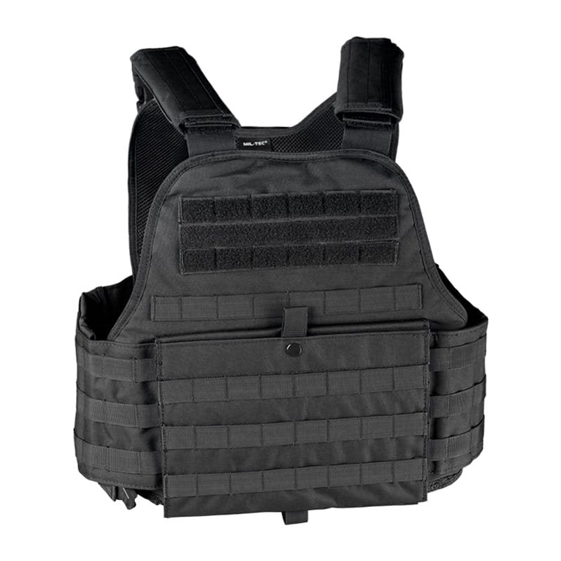 Chaleco táctico MOLLE Plate Carrier verde con bolsillos interiores para placas balísticas