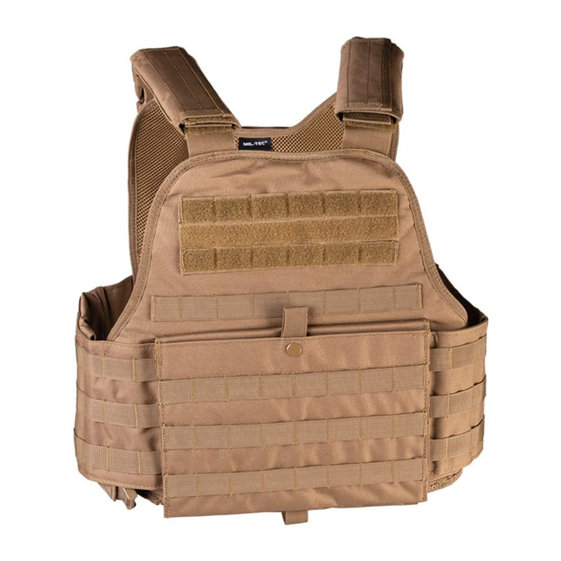 Chaleco táctico MOLLE Plate Carrier verde con bolsillos interiores para placas balísticas