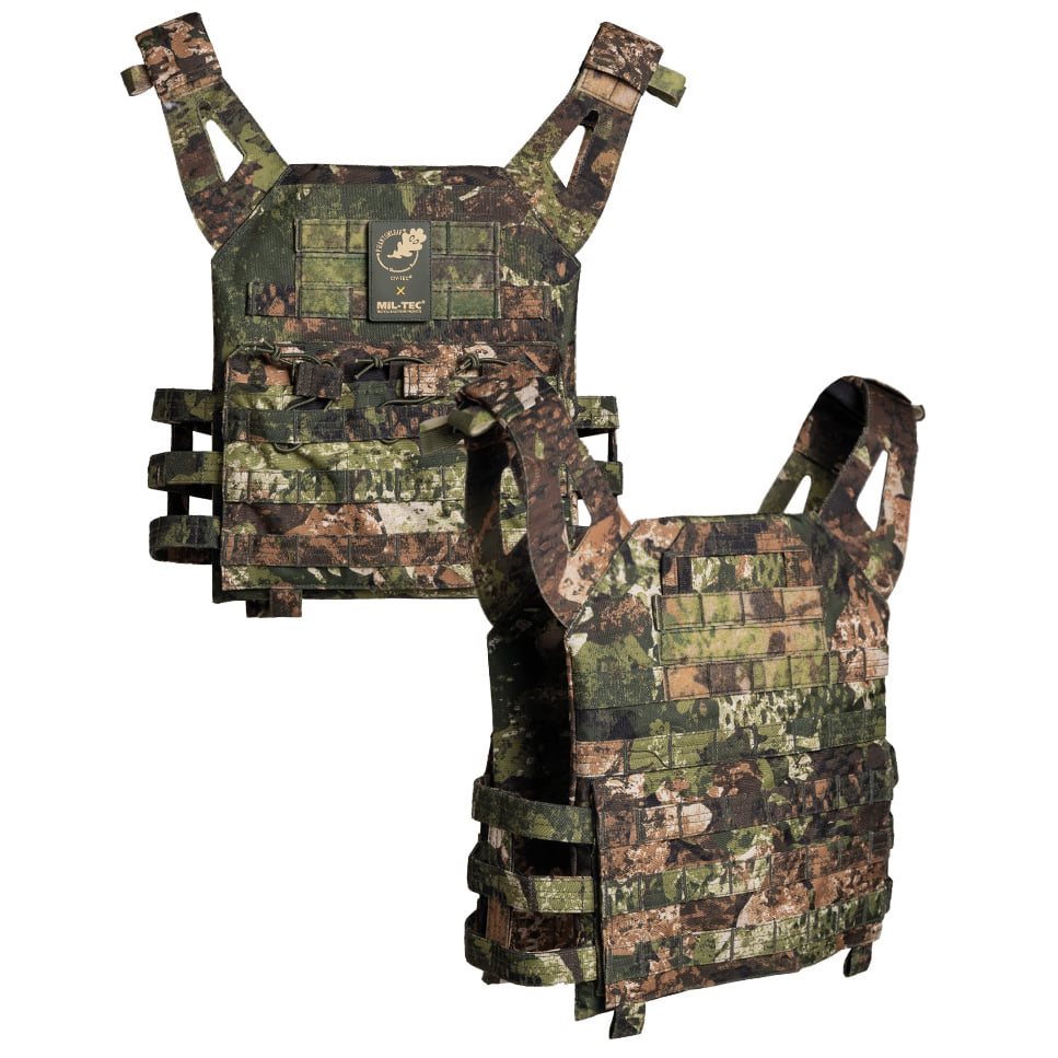 Vesta portaplacas MOLLE Plate Carrier Gen II de Mil-Tex en poliéster con sistema MOLLE en frontal, laterales y espalda