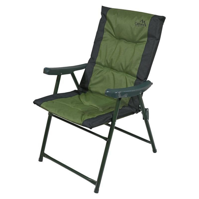 Silla plegable Forest con reposabrazos y funda acolchada para camping