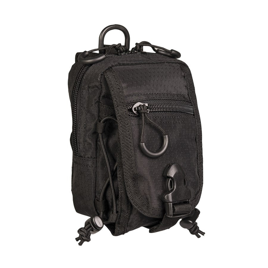 Funda HEXTAC® universal verde con correas MOLLE, para colgar en cinturón, aprox. 15x11x10 cm