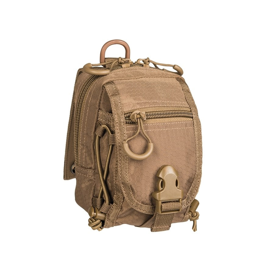 Funda HEXTAC® universal verde con correas MOLLE, para colgar en cinturón, aprox. 15x11x10 cm