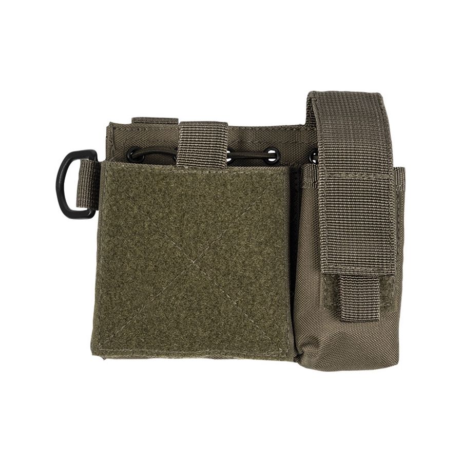 Funda ADMIN sistema MOLLE en verde, vista frontal del accesorio táctico