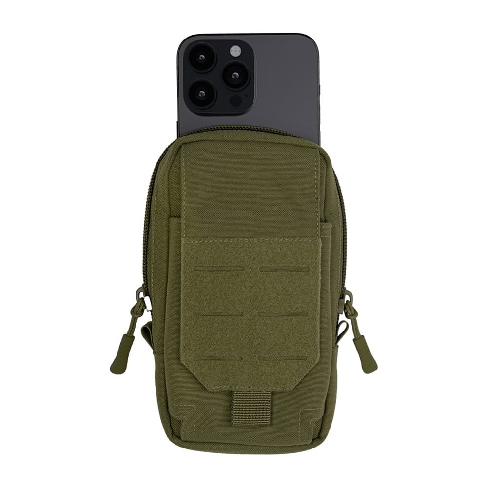 Funda FIELDCOM MOLLE para teléfono verde, vista frontal