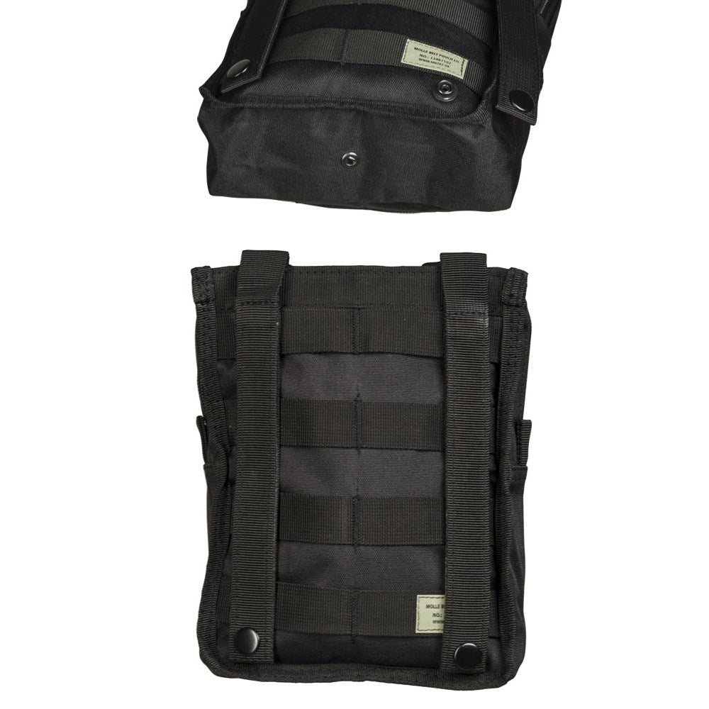 Funda grande vertical MOLLE verde, dimensiones aprox. 19 x 7 x 23 cm