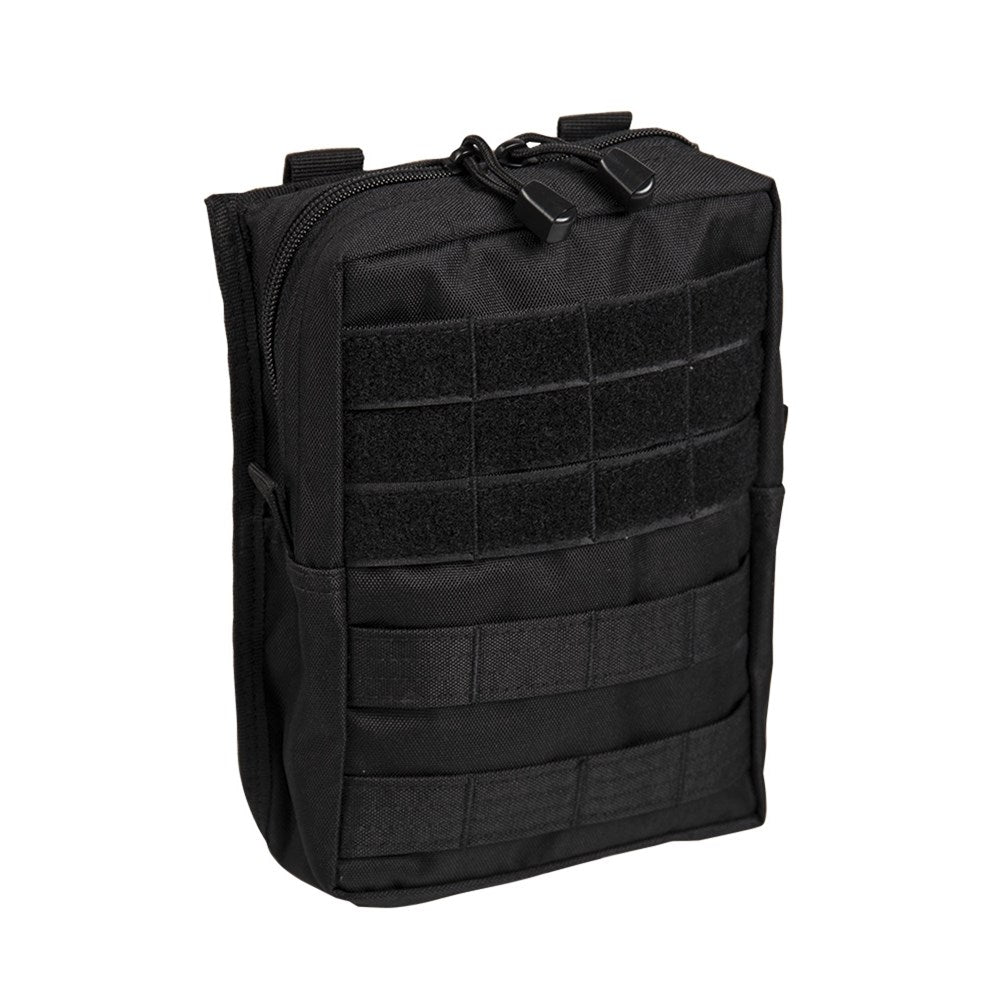Funda grande vertical MOLLE verde, dimensiones aprox. 19 x 7 x 23 cm