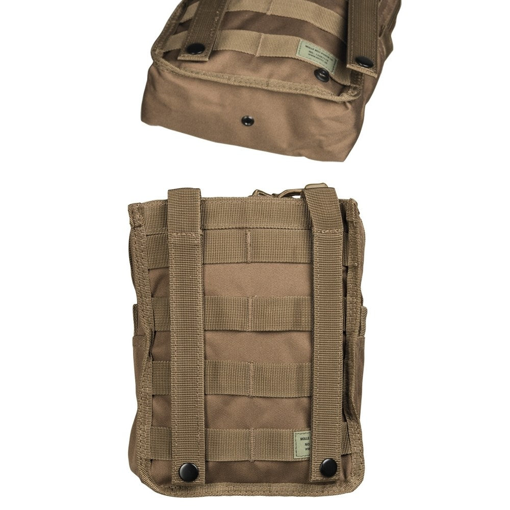 Funda grande vertical MOLLE verde, dimensiones aprox. 19 x 7 x 23 cm