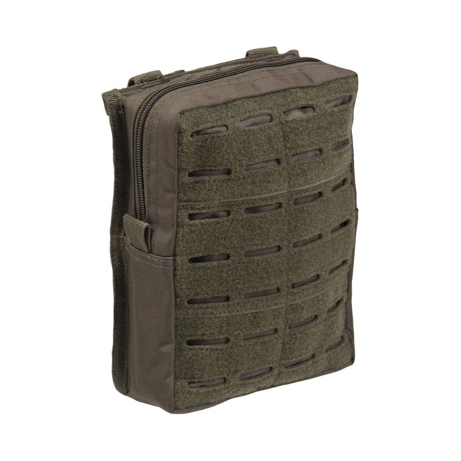 Funda vertical grande Laser Cut MOLLE verde, dimensiones aprox. 19 x 7 x 23 cm