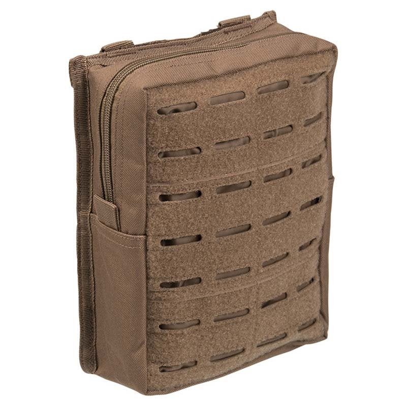 Funda vertical grande Laser Cut MOLLE verde, dimensiones aprox. 19 x 7 x 23 cm