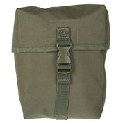 Funda multiusos mediana verde 14 x 9 x 18 cm con cierre fastex y fijación MOLLE