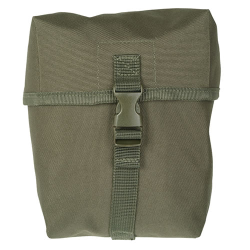 Funda multiusos mediana verde 14 x 9 x 18 cm con cierre fastex y fijación MOLLE
