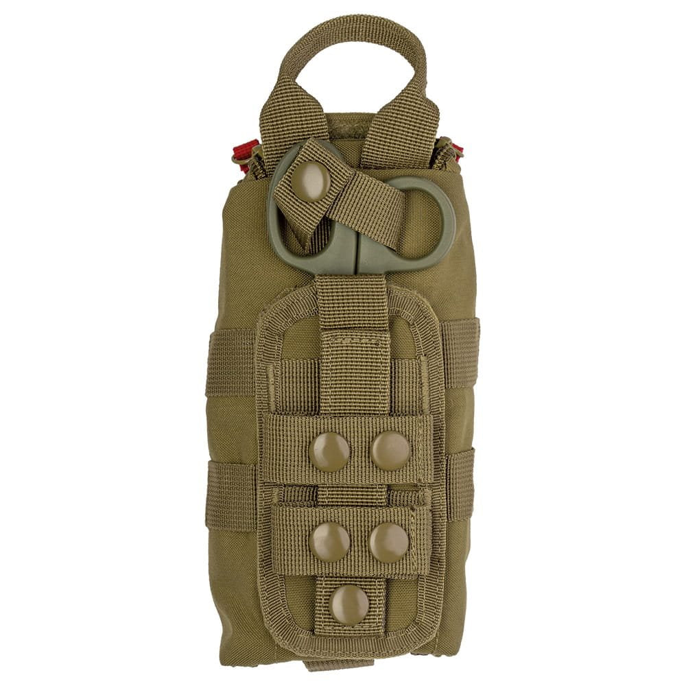 Funda IFAK Laser Cut MOLLE verde con cremallera y tijeras