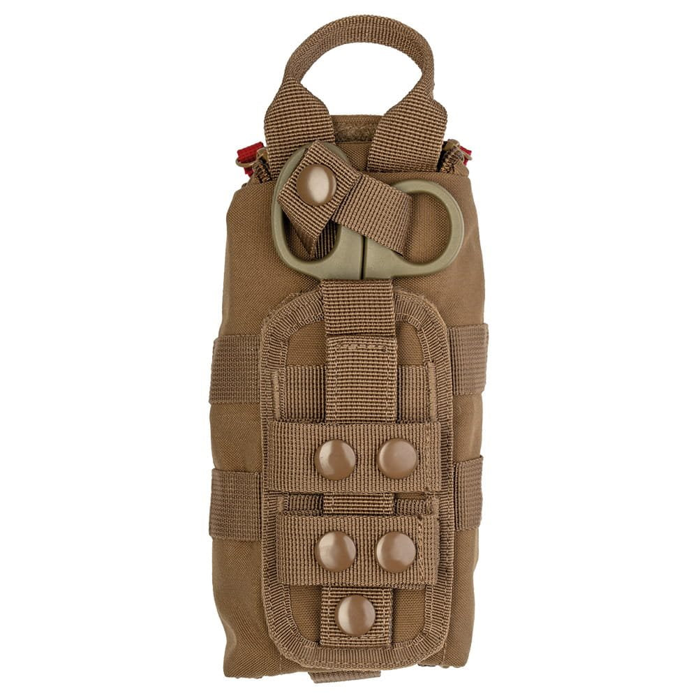 Funda IFAK Laser Cut MOLLE verde con cremallera y tijeras
