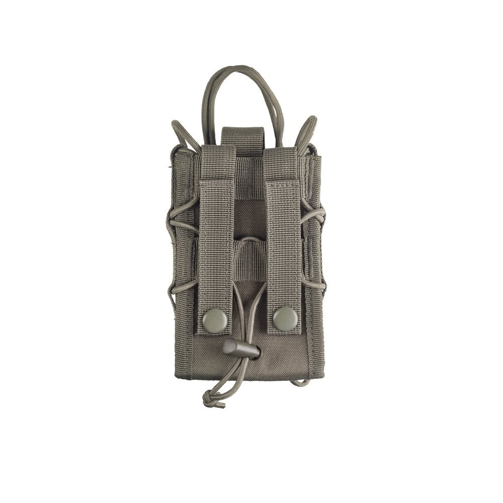 Funda MOLLE para teléfono verde con cordón ajustable, cierre VELCRO y bolsillo para documentos