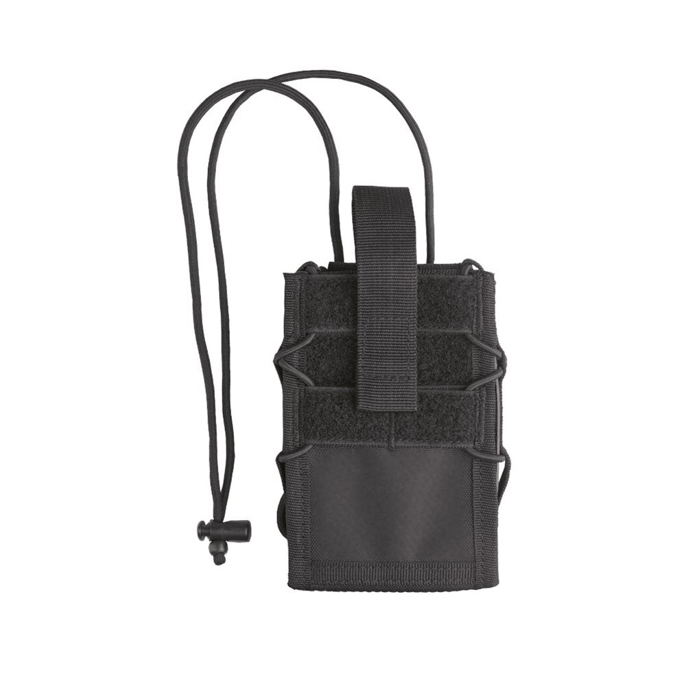 Funda MOLLE para teléfono verde con cordón ajustable, cierre VELCRO y bolsillo para documentos