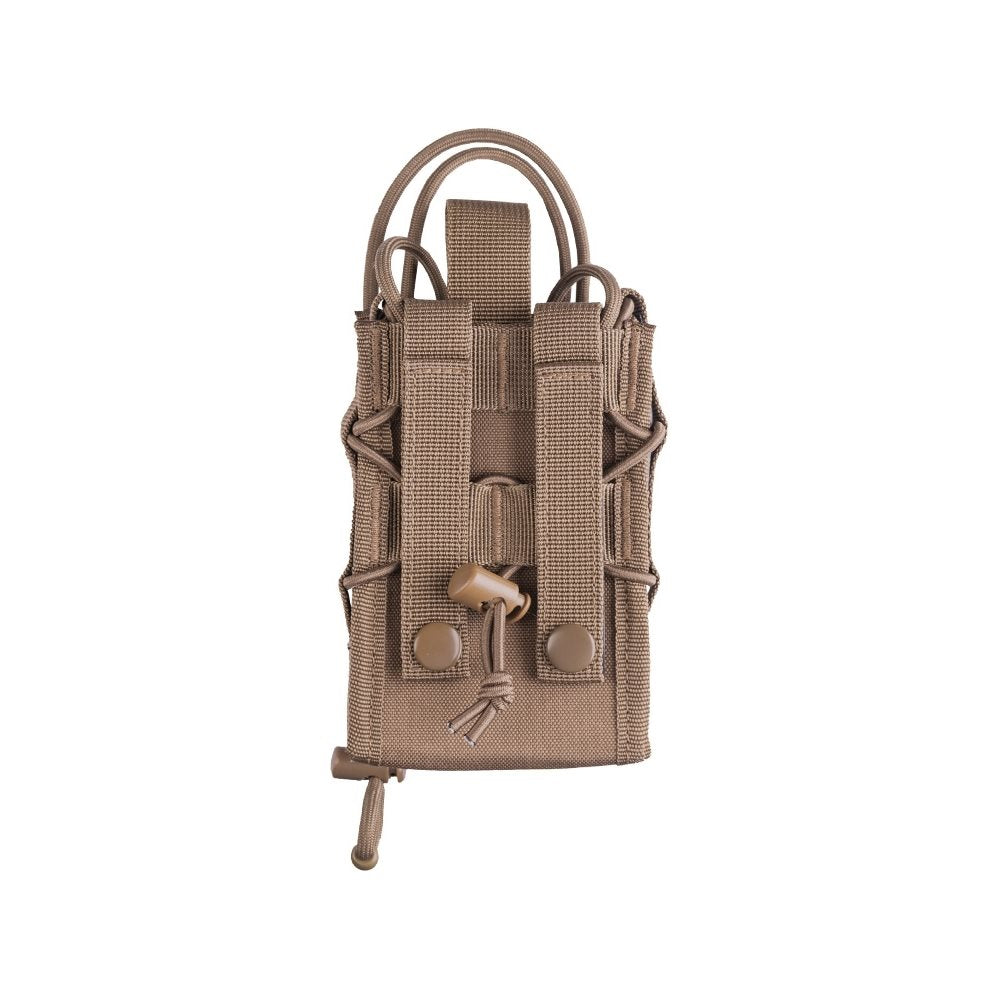 Funda MOLLE para teléfono DARK COYOTE con panel VELCRO, cuerda ajustable y bolsillo