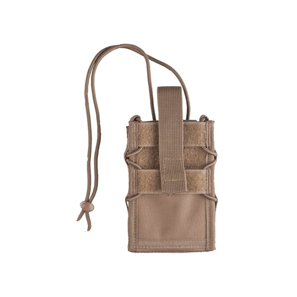 Funda MOLLE para teléfono DARK COYOTE con panel VELCRO, cuerda ajustable y bolsillo