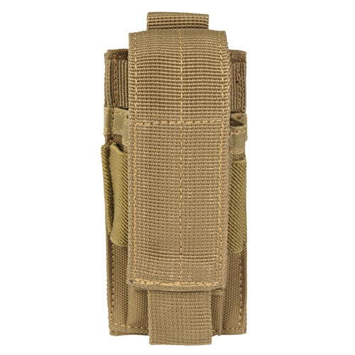 Funda para cargador de pistola verde con montaje MOLLE y cierre de velcro