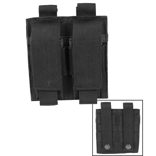 Funda verde para 2 cargadores de pistola, doble compartimento con cierre de velcro