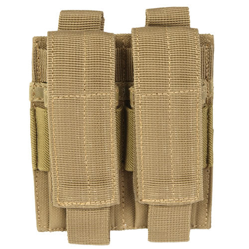Funda verde para 2 cargadores de pistola, doble compartimento con cierre de velcro