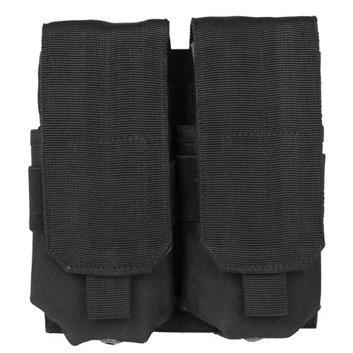 Funda doble para cargadores M4/M16 en verde con fijación MOLLE y cierre de velcro