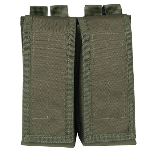 Funda doble verde para cargadores AK47 con cierre de velcro y compatible con MOLLE