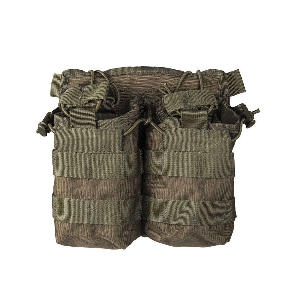 Funda abierta doble para cargadores M4/M16 en color verde