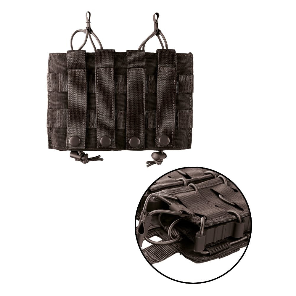 Bolsa abierta FLEX para 2 cargadores en verde, marca MIL-TEC
